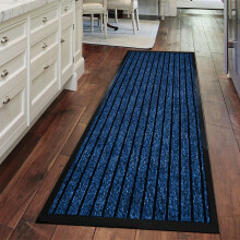 (80 x 150cm, Blue) Heavy Duty Rubber Floor Mats Kitchen Hallway Runner Rug