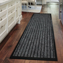 (80 x 300cm, Grey) Heavy Duty Rubber Floor Mats Kitchen Hallway Runner Rug