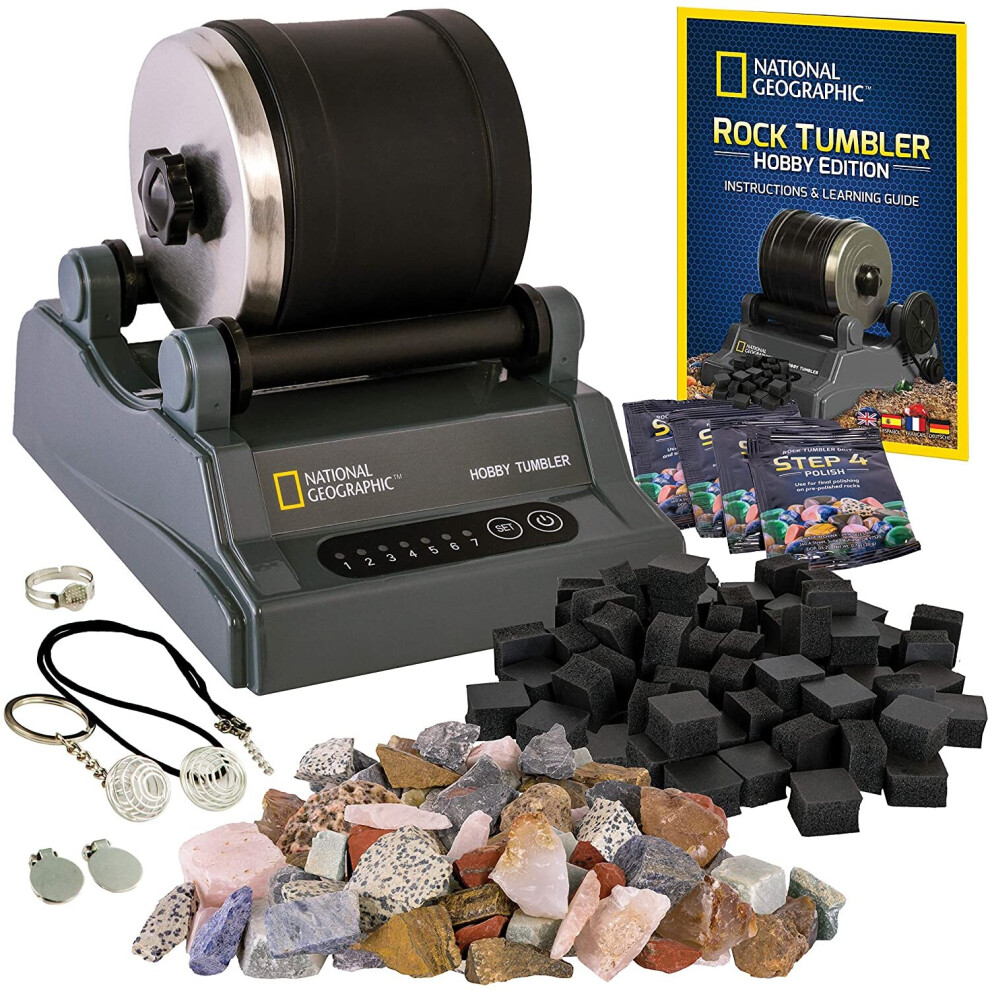 National Geographic Hobby Rock Polisher Tumbler Kit