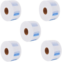5 Rolls Barber Neck Tape Neck Ruffle Roll Paper Disposable Neck Protection Paper Strips Professional Hair Cutting for Hairdressers and Barbe