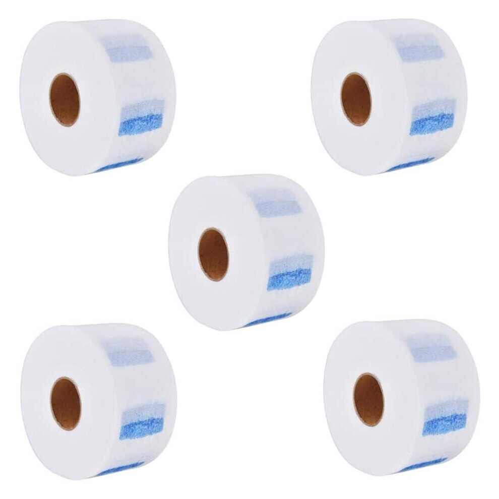 5 Rolls Barber Neck Tape Neck Ruffle Roll Paper Disposable Neck Protection Paper Strips Professional Hair Cutting for Hairdressers and Barbe