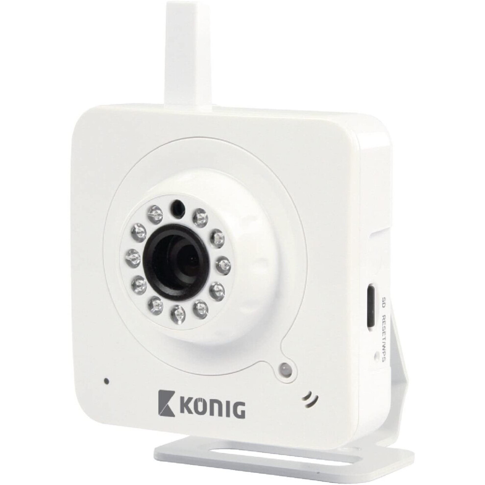 Konig Enhanced Indoor Plug-And-Play Ip Camera, White 5412810212170