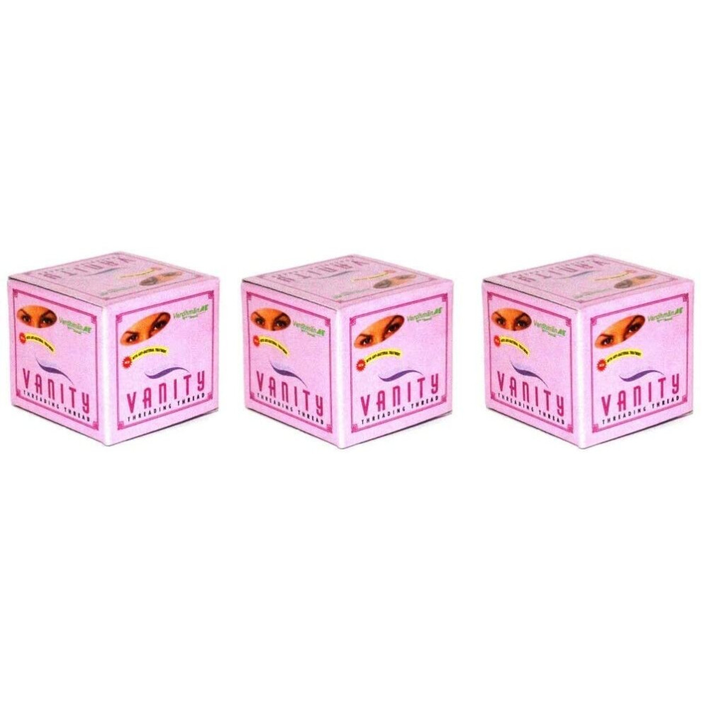 3 Spool Vanity Antibacterial Eyebrow Threading Thread | Facial Hair Removal | Vanity Cotton Threads