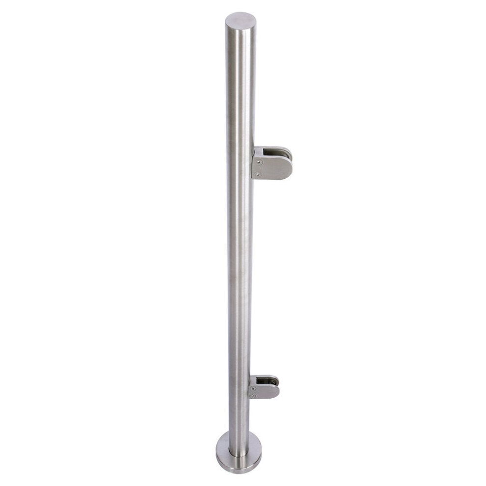 (End Post(No Top Rail)) Stainless Steel Glass Balustrade Railing Posts Clamp 742521091289