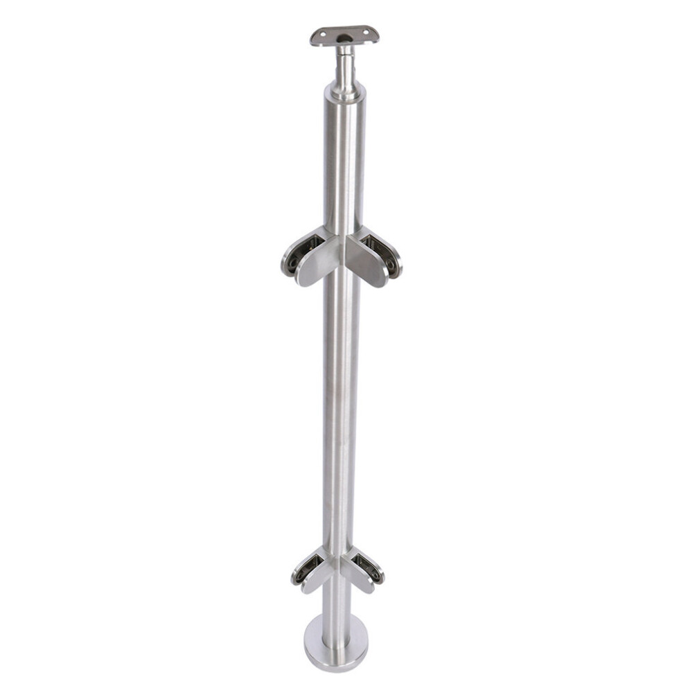 (Corner Post(With Top Rail Saddle)) Stainless Steel Glass Balustrade Railing Posts Clamp