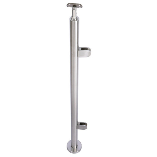 Living And Home (End Post(With Top Rail Saddle)) Stainless Steel Glass Balustrade Railing Posts Clamp 1