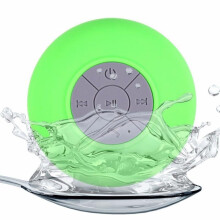 (Green) Wireless Portable Bluetooth Speaker , waterproof and shower friendly.