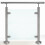 Living And Home (End Post(With Top Rail Saddle)) Stainless Steel Glass Balustrade Railing Posts Clamp 1