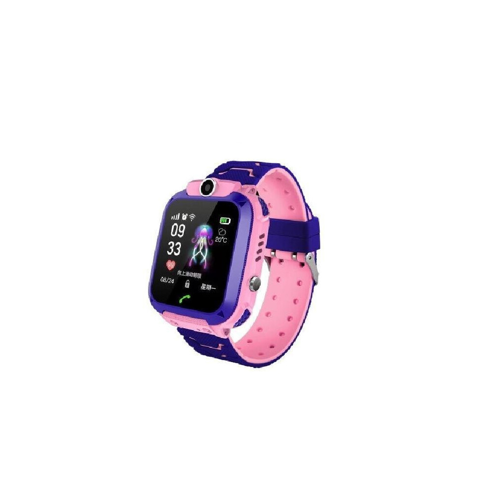 (Pink, English Version) Children's Smart Watch SOS Phone Smart Watch with Sim Card, Waterproof IP67 for Android and IOS