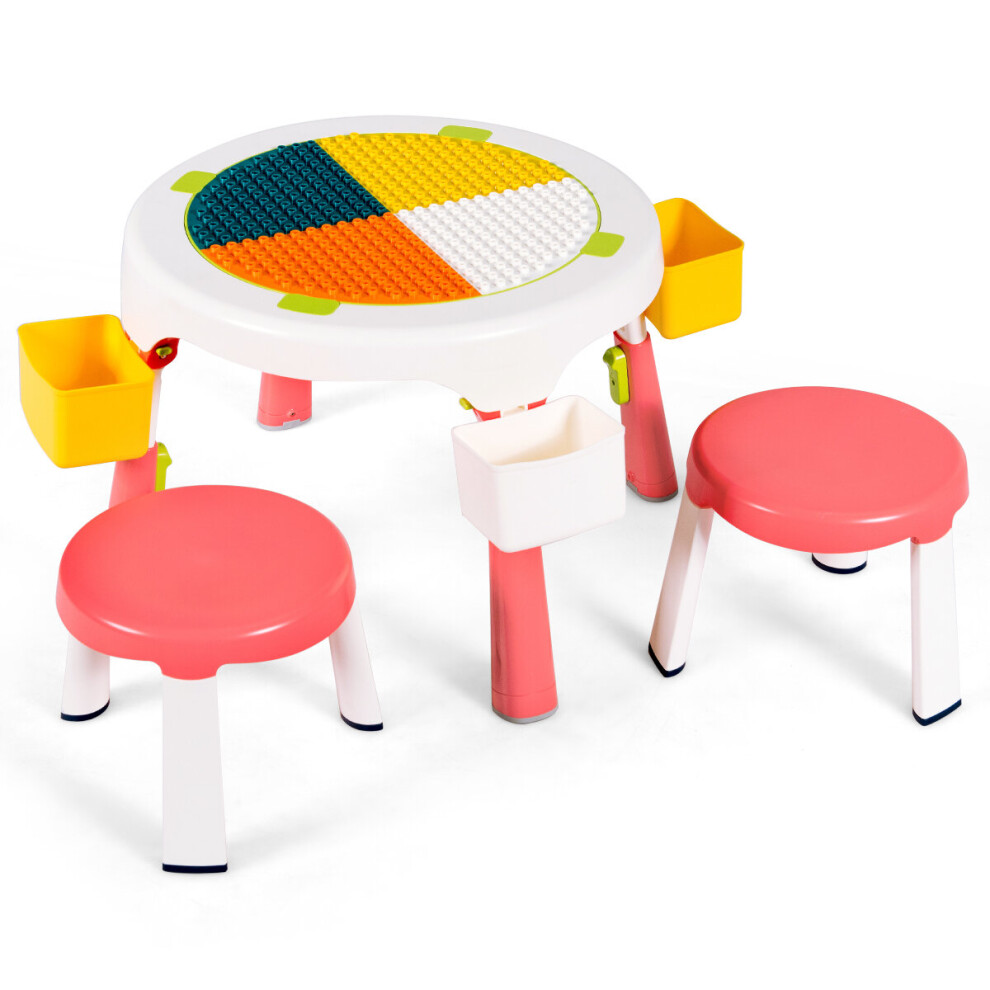 Kids Table and 2 Chairs Set  Folding Multi Activity Table Set