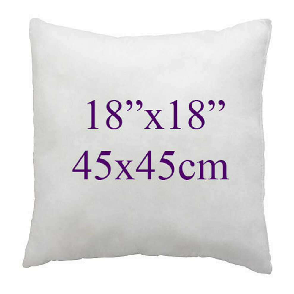 (Pack of 3, 18x18'') Hollowfiber Cushion Pads Insert Filler Inner Scatters Deep Filled Plump Cushions Available in Packs 12" 14" 16" 18" 20" 22" 24" 26