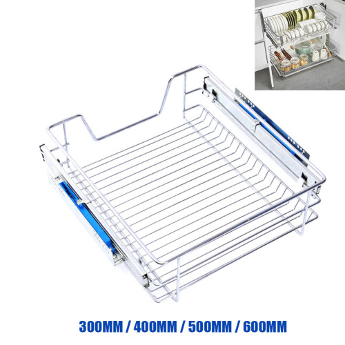 Living And Home (500mm, 2pcs) Kitchen Pull Out Wire Baskets Base Storage Unit 2