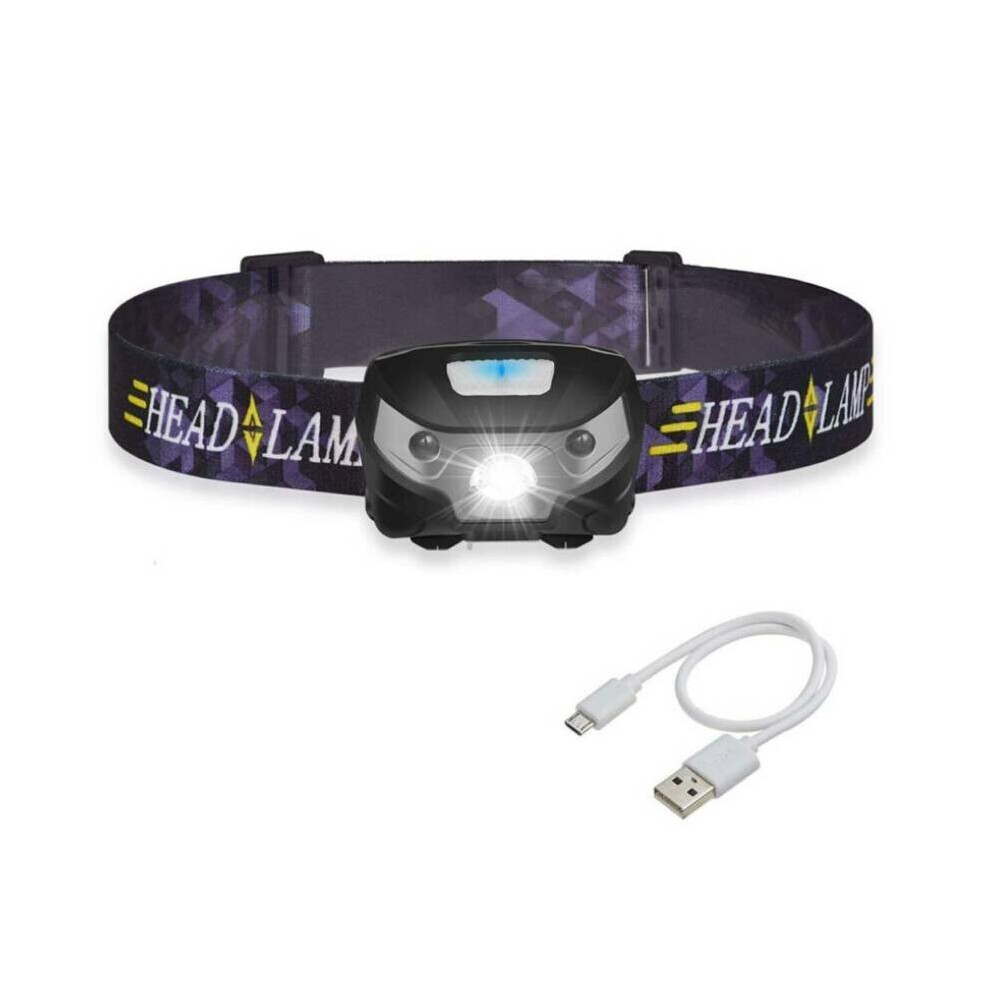 Super Bright Waterproof Head Torch Headlight LED USB Rechargeable Headlamp Fish