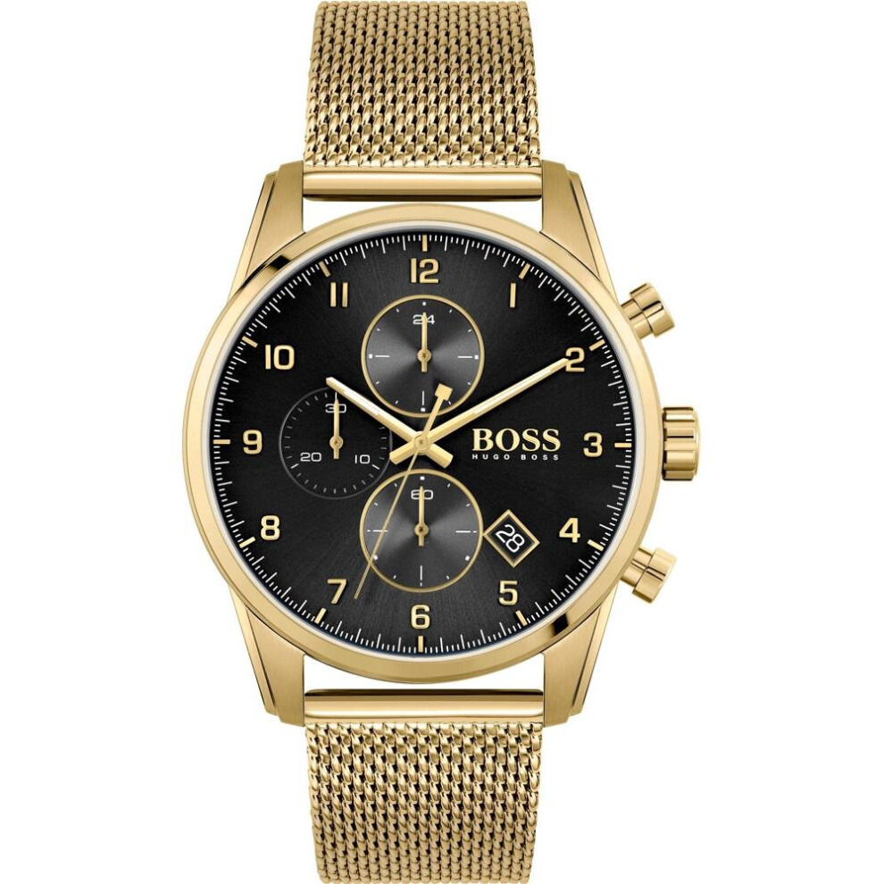 Hugo Boss Skymaster Men's Watch Gold Chronograph 1513838