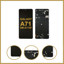 For Samsung Galaxy A71 SM-A715F LCD Display Screen Touch Digitizer Glass + Frame Black