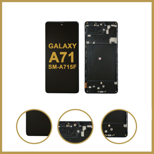For Samsung Galaxy A71 SM-A715F LCD Display Screen Touch Digitizer Glass + Frame Black