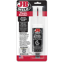JB Weld PlasticBonder (Black) 50139UK - Carded 25ml Resealable Syringe