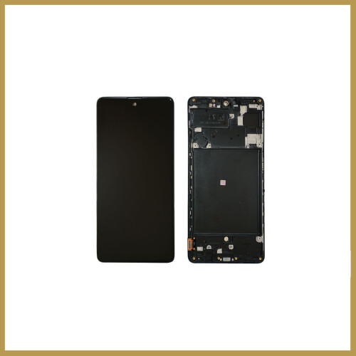For Samsung Galaxy A71 SM-A715F LCD Display Screen Touch Digitizer Glass + Frame Black 1