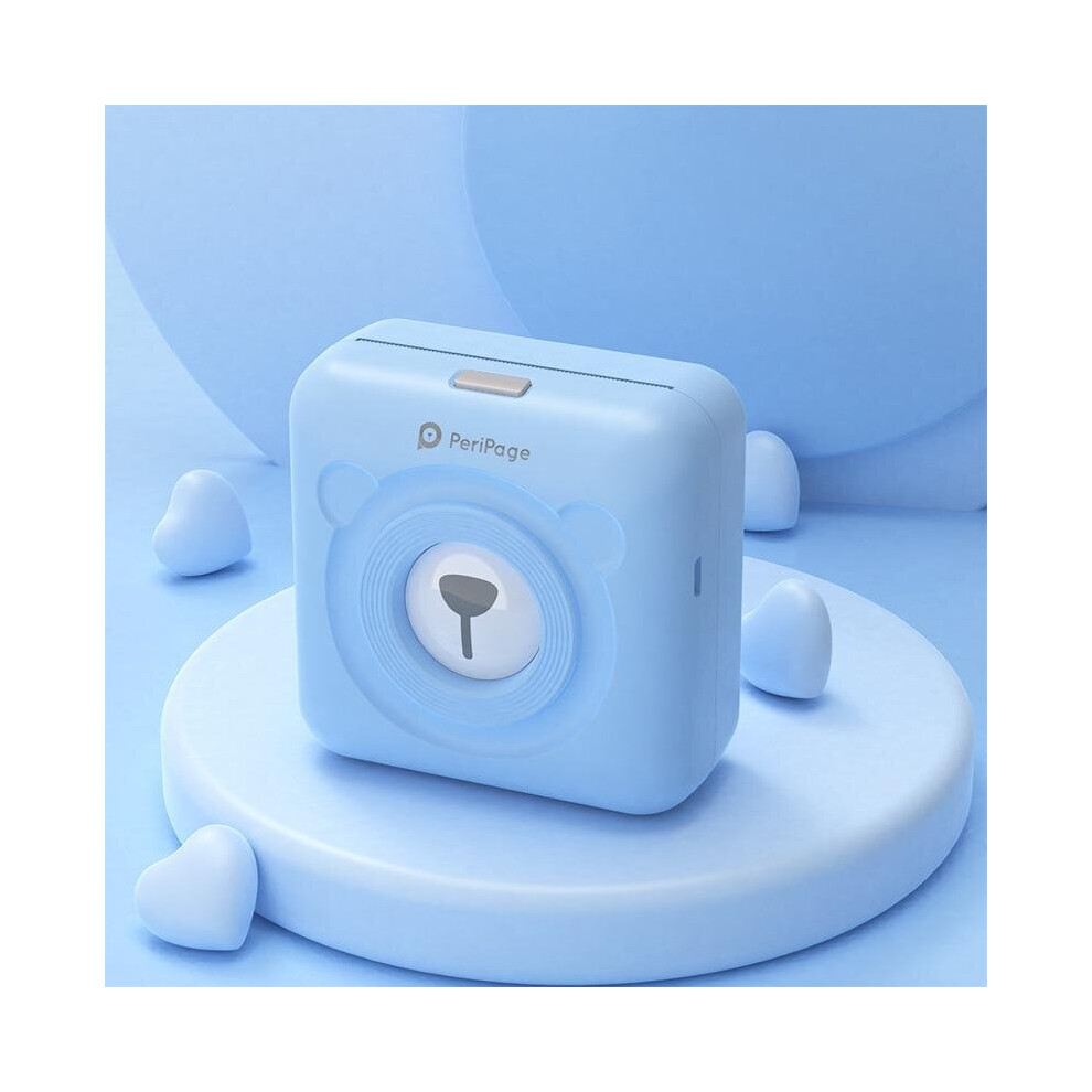 (, China) New Professional A6 Peripage Cute Mini Portable Tooth Wireless Paper Photo Printer Pocket Thermal Printing Usb Connection Blue 3503943510218