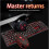 (TRICOLOR BACKLIGHT) Keyboard Mouse Headset Waterproof LED Gaming Set 3