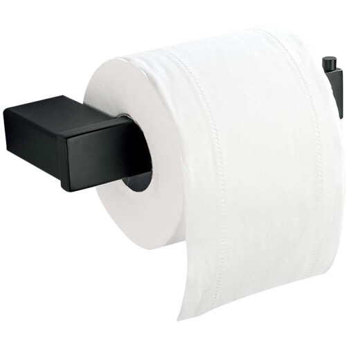 Casewind Wall Toilet Roll Holder Black Storage Kitchen Bathroom New