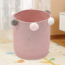 (Pink) Laundry Basket Cute Clothes Blanket Toys Storage Bin Organizer