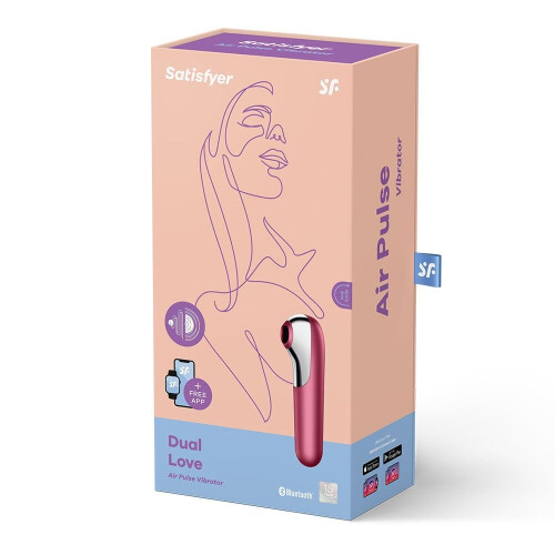Satisfyer App Enabled Dual Love Clitoral Massager Red