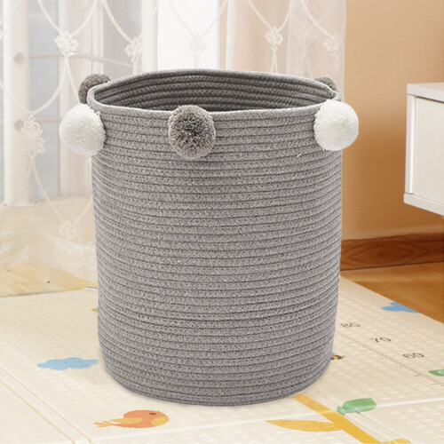 Living And Home (Grey) Laundry Basket Cute Clothes Blanket Toys Storage Bin Organizer