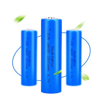 (Top) 2X Rechargeable 18650 Battery 2200mAh 3.7V Li-ion Batteries