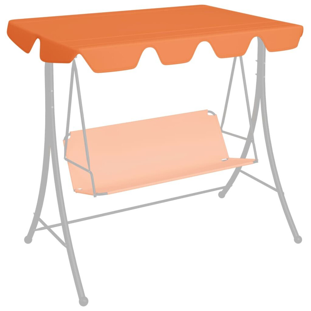 vidaXL Replacement Canopy for Garden Swing Orange 270 g/mÂ² Garden Sunshade