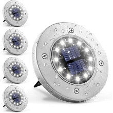 (12LED White light) 4PCS Solar Ground Lights for Outdoor for Garden Yard Lawn Patio Pathway