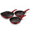 (Red) Berlinger Haus 3pc Aluminium Non Stick Frying Pan 4