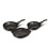 (Black Silver) Berlinger Haus 3pc Aluminium Non Stick Frying Pan 4