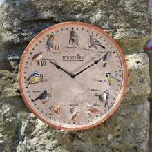 Weather Resistant Garden Bird Birdberry Wall Clock 12in