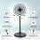 TJC USB Desk Fan with LED light - Black 1