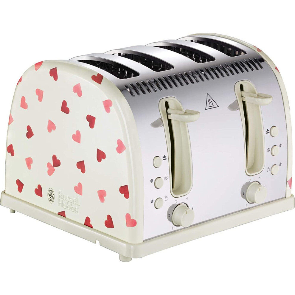 Emma Bridgewater 28350 Pink Hearts 4 Slice Toaster