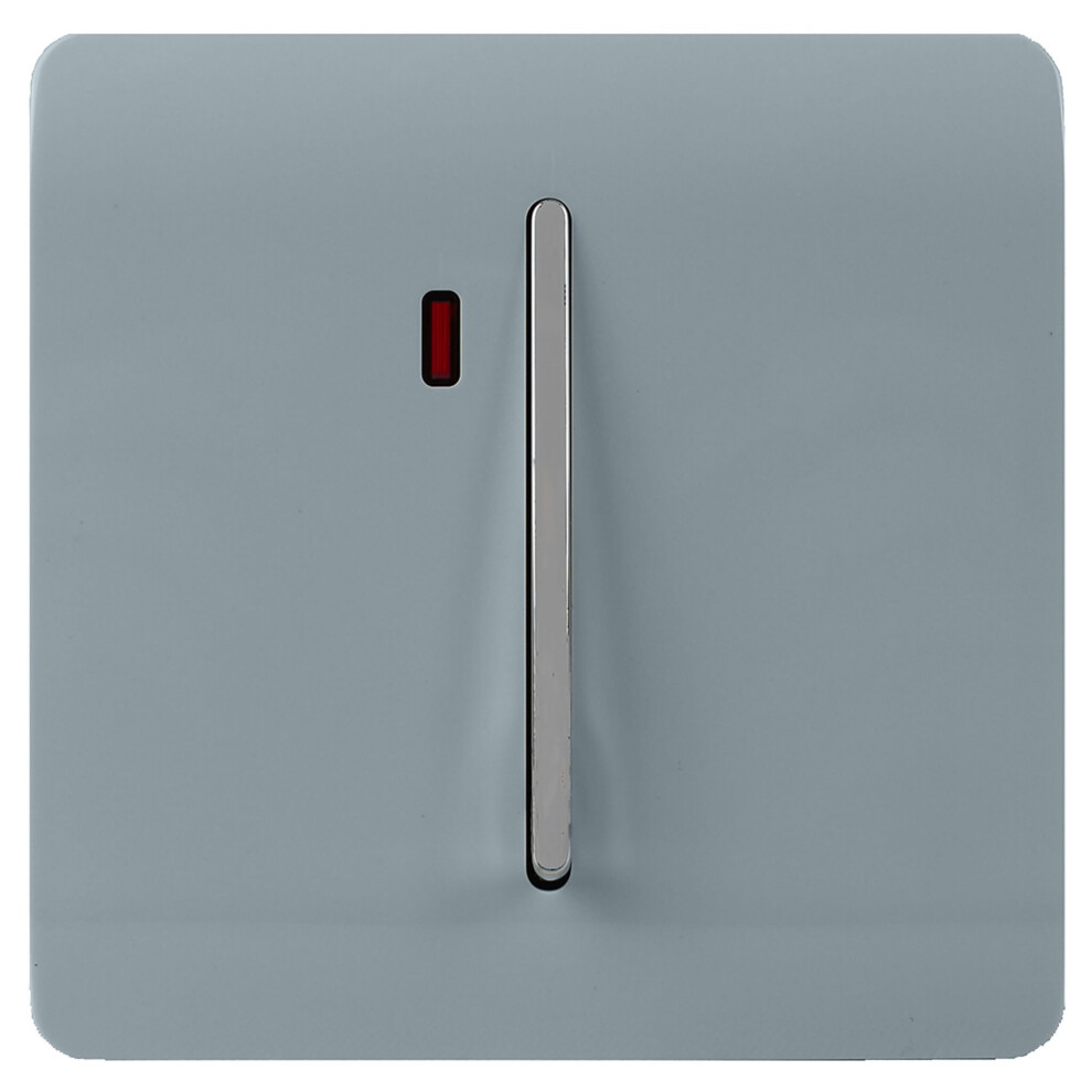 Trendi 20 A Light Switch & Neon Insert Cool Grey