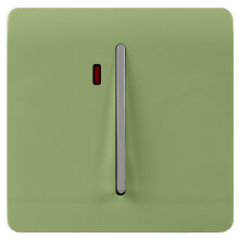 Trendi 20 A Light Switch & Neon Insert Moss Green