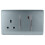 Trendi Switch Trendi 45 A Cooker Switch & Plug Socket Inc Neon Insert Cool Grey 1
