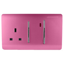 Trendi 45 A Cooker Switch & Plug Socket Inc Neon Insert Pink