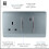 Trendi Switch Trendi 45 A Cooker Switch & Plug Socket Inc Neon Insert Cool Grey 2