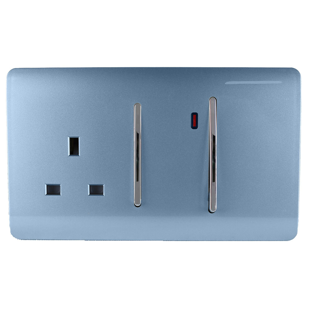 Trendi Switch Trendi A Cooker Switch & Plug Socket Inc Neon Insert Sky Size 45