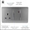 Trendi Switch Trendi 45 A Cooker Switch & Plug Socket Inc Neon Insert Light Grey 2