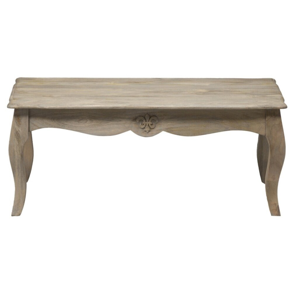 Fleur French Style Rustic Solid Mango Wood Coffee Table