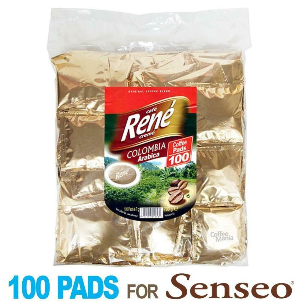 Computerstar Philips Senseo 100 X Cafe Rene Colombia Coffee Pads Bags Pods
