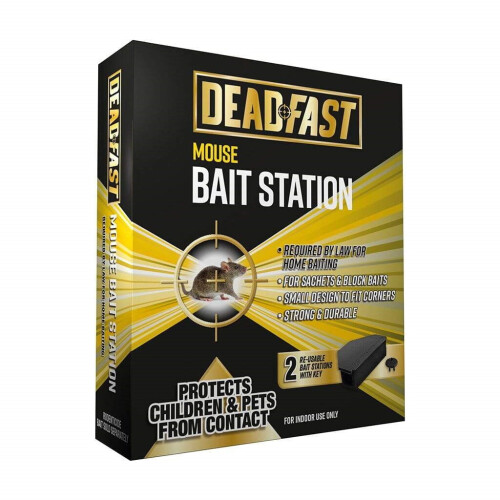 Deadfast Ready to Use Durable Mouse Killer Bait Station Twin Pack