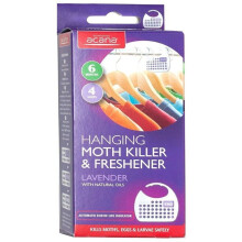 2x Acana 2675-1 Hanging Moth Killer and Lavender Freshener - White (Pack of 4)