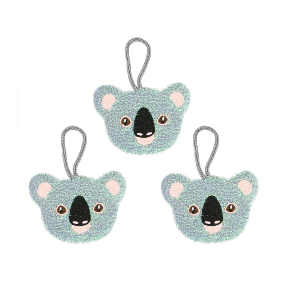 Kikkerland Koala Sponges Set Of 3 Scratch Free Kitchen Scourers