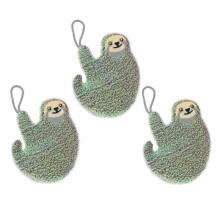 Kikkerland Sloth Sponges Set Of 3 Scratch Free Fun Kitchen Scourers