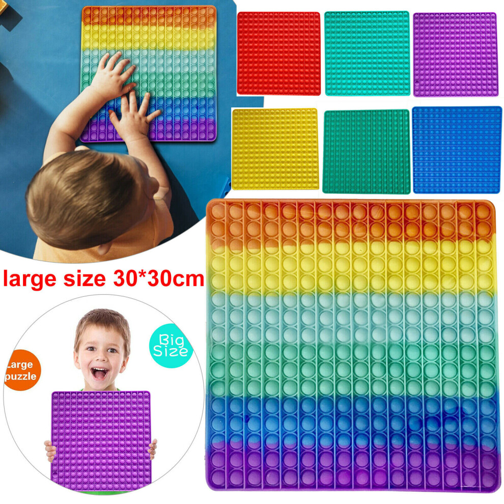 (Colourful) Big Jumbo Pop Its Fidget Toy Finger Push Bubble Toy